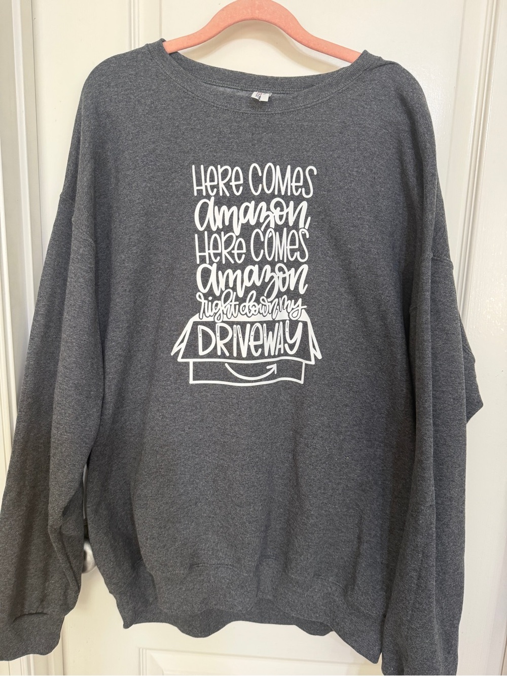 Here Comes Amazon Graphic Charcoal Sweatshirt - Unbranded